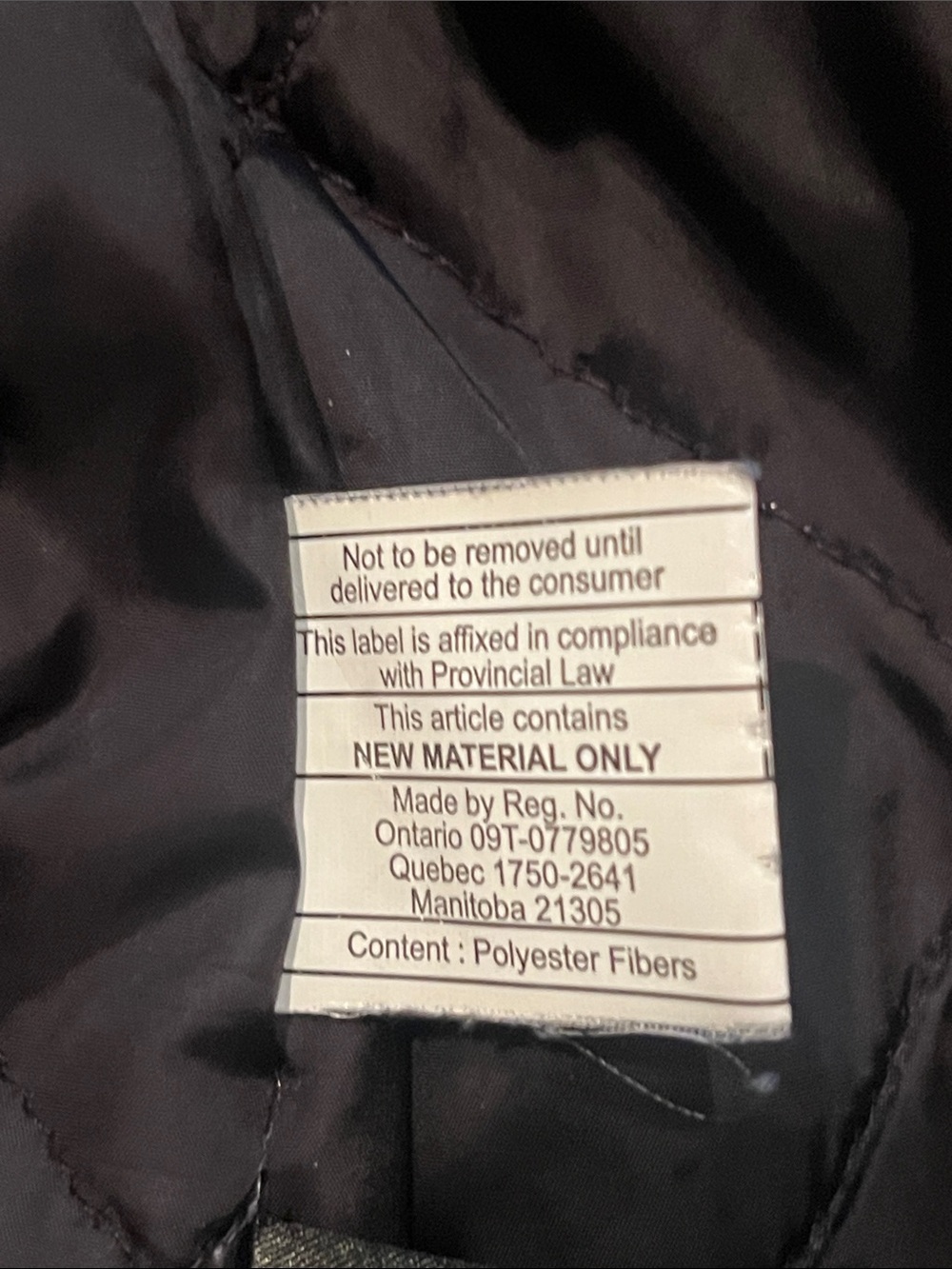 GUESS Men's Dark Gray Quilted-Lined Pea Coat - Picture 4 of 4